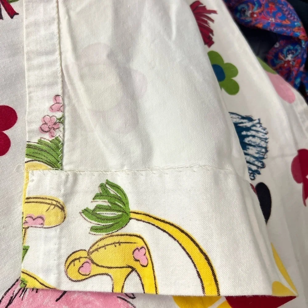 Vintage Flower Power 60s 70s Pippi Longstocking Pair Curtain Panels Sears